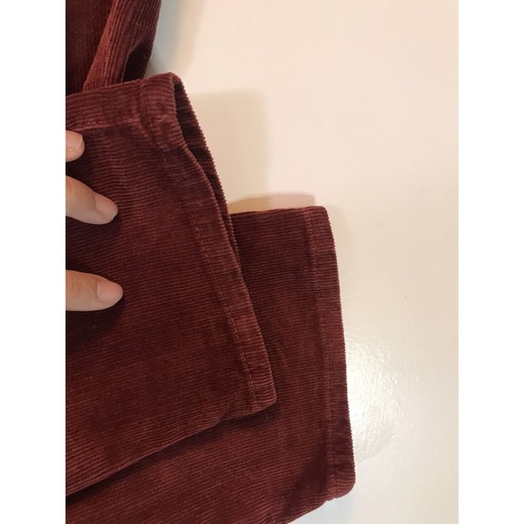 VINCE Rust Red Corduroy Straight Leg Pants Super Soft Fine Stretch sz 24 - Picture 5 of 10